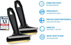Car Ice Scraper Brass Blade - fast, easy & efficient - [ 2 Pack ] Brass Ice Scraper for Car - Ice Scrapers for Car Windshield Ice Scraper - Original Murska from Europe - for Winter - A054-2 Black Gray