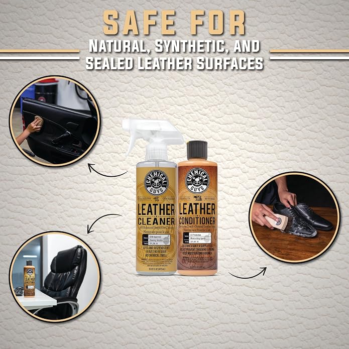 Leather Cleaning And Conditioning Kit With Storage Bag Total Interior Cleaner Microfiber Towels And Applicators Giftable Car And Home Care Set