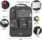 XDV Car Seat Organizers,Multi-functional Back Seat Protectors, Storage Pouches, Child kicking prevention and Tray Holders Kick Mats Back (for Cars, Kids,and Rear Seats) (Black, 2 Pack)