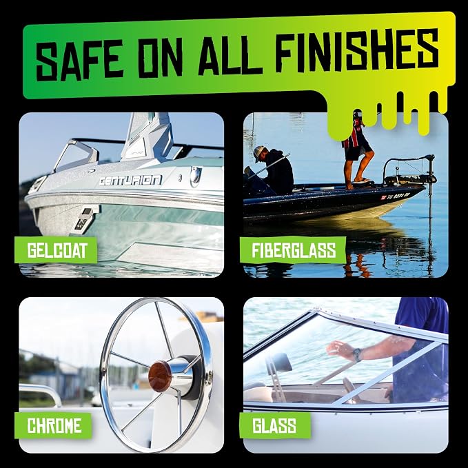 2in1 Exterior Boat Cleaner & Protectant Spray | Water Spot Remover with SiO2 Ceramic Sealant | Pina Colada Scent | Marine Detailing & Boat Cleaning Supplies | Made in USA (32oz)