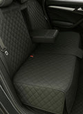 fidozen Waterproof Dog Car Seat Cover for Back Seat: Suitable for Small and Large Dogs, Hammock and Pet Protector, Backseat seat Cover (Black(Spilt Bench), Medium(54" W))