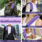 Soft Auto Seat Belt Cover Seatbelt Shoulder Pad Cushions 2 PCS Universal Fit for All Cars and Backpack for a More Comfortable Driving Violet