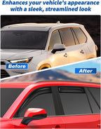 in-Channel Window Rain Guards Fit for Toyota Grand Highlander 2024 2025 2026 Rain Guard Extra Durable Side Window Deflectors Window Visor Vent Visors Vent Shades Exterior Car Accessories