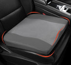 Car Seat Cushion, Comfort Memory Foam Car Cushions for Driving - Sciatica & Lower Back Pain Relief, Driver Seat Pillow for Auto, Office Chair, Wheelchair - Dark Grey