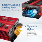 500W Power Inverter, Car/Light Truck 12V DC to 110V AC Converter USB and 3.0A USB and Type-C Ports Car Charger Inverter with Cigarette Lighter Ports for Smartphones Laptops Tablets