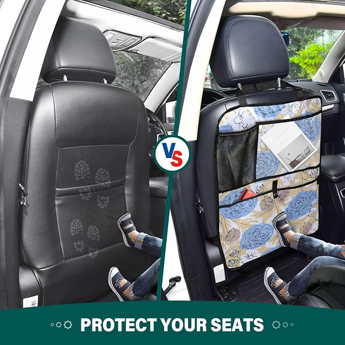 Kick Mats Backseat Protector with Anti Kick Design Offering Safety and Space for Backseat Essentials