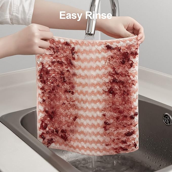 12 Pack Microfiber Cleaning Cloth, Larger Kitchen Towels, Dish Rags for Dish Drying Washing, Absorbent Streak Free Lint Free Rags for Cleaning - 11.81" x 15.75"