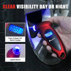 Digital Tire Pressure Gauge,Accurate Cars Air Gauge 150 PSI,Red | 0-150PSI Calibrated,Accurate in 0.1 Increments,4 Measurement Units,Backlight LCD&Nozzle Light,for Everyday Vehicles