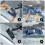 Rearview Mirror, 12 Inch Panoramic Anti-Glare Clip-on Wide Angle Convex Rear View Mirror, Effectively to Reduce Blind Spot, Universal for More Car SUV Trucks -Blue