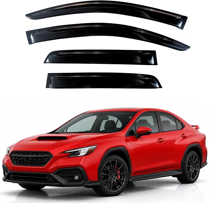 KPY Rain Guards Fit for 2022-2026 Subaru WRX, Out-Channel Window Visors Vent Wind Deflectors 4PC, Car Accessories for 22-26 WRX