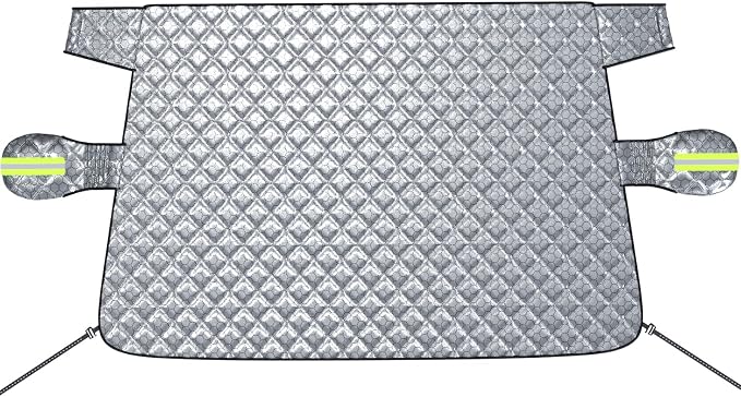 Windshield Snow Cover for Winter - Custom Fit Graphene Car Windshield Cover Outside for Ice, Snow & Hail Protection | Frost Guard with Storage Bag for SUV and Sedan (Medium+)