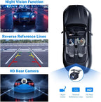 9" Wireless Apple Carplay Screen for Car & Android Auto with Backup Camera | Portable Touchscreen with OTA Update, GPS Navigation/Mirror Link/Voice Control/5.0 Bluetooth
