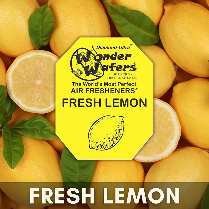 Wonder Wafers 75 Count Air Fresheners Individually Wrapped, Fresh Lemon Fragrance