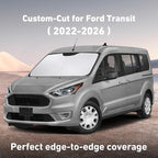Windshield Sunshade Compatible for Ford ETransit 2022-2024 2025 2026, Sun Visor for Front Windshield & Window Sun Shade Cover, UV Heat Blocker & Protector, Car Accessories