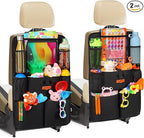Car Organizers and Storage, Upgraded Car Seat Organizer with 11-inch Touch Screen Tablet Holder, Backseat Car Organizer with 8 Pockets, Car Seat Protector Road Trip Essentials for Kids
