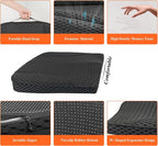 Premium Car Seat Cushion, Memory Foam Driver Seat Cushion to Improve Driving View- Coccyx & Lower Back Pain Relief - Seat Cushion for Car, Truck, Office Chair (4D Mesh Black)