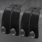 Amelity Purse Hook for Car, Car Seat Headrest Hooks for Purses & Bags | Car Interior Accessories for Women, Heavy Duty Leather Purse Hanger for Car, 2 Pack Black