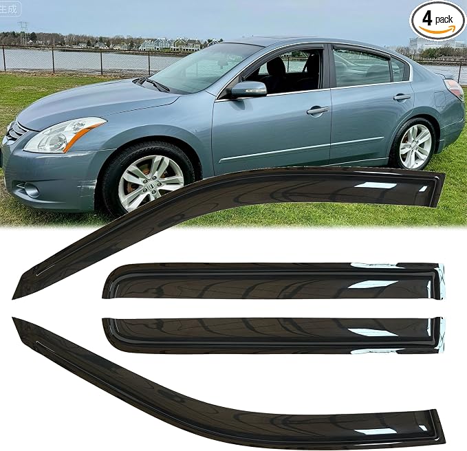 4pcs Out-Channel Window Rain Guard for 2007-2012 MKZ/Fusion | 2006 Lincoln Zephyr, for 2006-2011 Milan, Side Window Wind Deflector, Nice Looking Window Visors for Cars, 94550