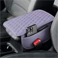 carleef Arm Rest Cover for Car,Leather+Memory Foam Center Console Cover with Storage Bags,Universal Middle Console Cover Car Accessories Interior for Most Cars Center Consoles (Purple)