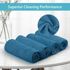 Navy Blue Microfiber Cleaning Cloth, 50 Pack Cleaning Towels for Kitchen, Lint Scratch Free, Highly Absorbent, and Reusable Cleaning Rags for House, Window and Glass, Cars, 11.5 X11.5 inch
