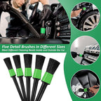 18PCS Car Interior Detailing Kit with Ultra Soft Brushes | Detailing Brush Set for Cleaning Interior, Upholstery Care, Professional Car Care Kit,Car Accessories for Truck Suv Interior