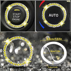 8 pcs Yellow Bling Car Accessories Set for Women, Steering Wheel Cover, Sparkly Seat Belt Covers, Bling Gear Shift Cover, Universal Fit Most Cars (Yellow Diamond)