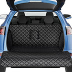 SUV Cargo Liner for Dogs, PU Leather Waterproof Pet Cargo Cover for SUVs Sedans Vans with Bumper Flap Protector, Scrachproof Non-Slip Large Size Dog Seat Mat Universal Fit
