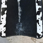 Waterproof Universal Fit Car Floor Mats, Cow Print Car Mats Fit for SUV,Vans,sedans, Trucks,Set of 4pcs Car Carpet with Driver Heel Pad and Nibs Backing,or Cute Women Girly Funny Black White