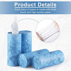 Car Tissue Holder, 4 Pack Car Cup Holder Facial Tissues with Travel Tissue Bag, Quick and Convenient Flower Combination Box(4 Canisters/200 Tissues) Blue