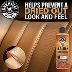SPI410 Leather Cleaner and Conditioner Bundle with ACC_S95 Long Bristle Horse Hair Leather Cleaning Brush, Safe for Car, Home, Office, & More (3 Item Bundle with 2-16 fl oz Bottles)