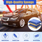 2PCS Window Defogger Sponge, Absorbent Window Glass Defogger Car Windshield Cleaner for Auto Cleaning(Blue+Yellow)