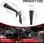 High Pressure Car Interior Cleaning Gun Interior Dryer Hair Dryer Car Detail Gun Fast Drying Blows Away Dust and Dirt Using Air | Car Detailing Tools for Quickly Blowing Out Debris and Dust Air-Powered
