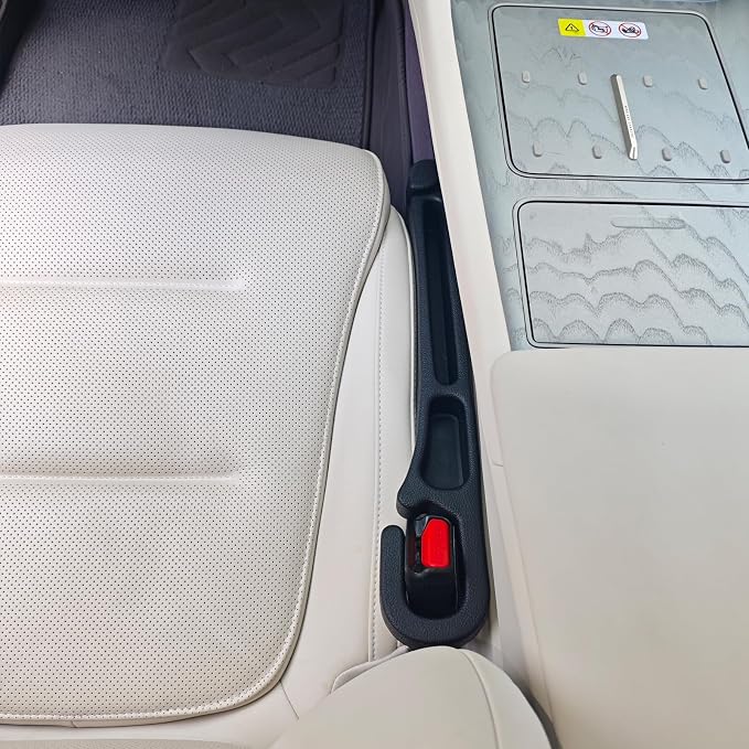 Car Seat Gap Filler 2PCS with Drop Prevention & Storage Hook Prevents Items Falling for Cars, SUVs, Trucks