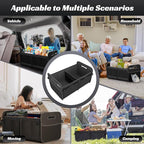 Trunk Organizer for Car - 70L Collapsible Car Storage with 11 Pockets & Reinforced Handles, SUV Trunk Organizers for Grocery Cargo(Black, 2 Pack)