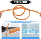 Car Door Edge Guard, 16.4ft U Shape Rubber Edge Trim Seal Strip Protector Universal for Car Truck ATV Boat Multifunctional No Glue PVC Iron Orange