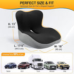 Car Seat Cushion with Lumbar Support Pillow, Car Back Support | L-Shaped Ergonomic Memory Foam Seat Cushion, Car Seat Cushions for Driving, Driver Cushion and Back Support for Car, B&G