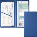 1Pack Car Registration and Insurance Holder,Car Document Holder for Cards License with Magnetic Shut,Vehicle Glove Box Car Organizer for Documents, Cards, License(Carbon Fiber Blue)