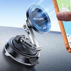 for MagSafe Car Mount [3-Axis Adjustable], Vacuum Magnetic Phone Holder with Replaceable Suction Cup Dashboard/Windshield, 360° Rotation & Foldable, for iPhone 17-12 Pro Max Plus
