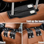 Universial Hooks for Car Seat Headrest, 2Packs Headrest Hooks for Car, Organizer for Purses and Bags, Vehicle Seat Storage Hooks, Essential for Car Travel, Space-Saving, Durable Leather