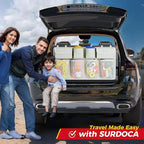 Car Trunk Organizer, LARGE CAPACITY Car Storage Bag with 8 Pockets, 7X Upgraded Trunk Storage Organizer for Car, SUV, Truck, MPV