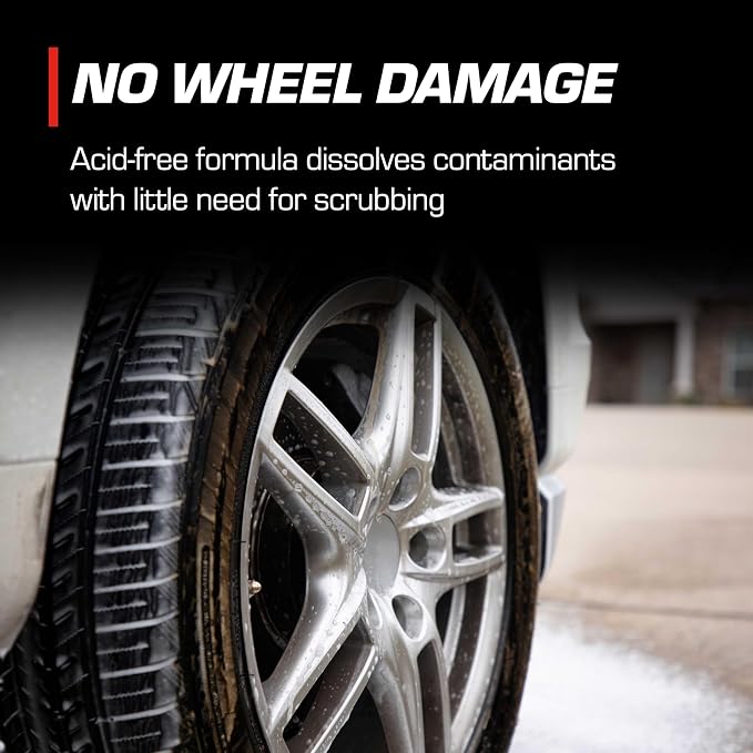 Wheel Clean - All Wheel Cleaner & Brake Dust Remover - High-Performance Car Care, Spray on and Dissolve Grime - Acid-Free Formula for Tires - 16 oz.
