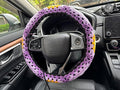Handmade Crochet Sun Moon Car Steering Wheel Covers Universal 14-15 inch,Cute Steering Wheel Cover,Car Accessories (B:Wheel Covers)