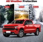 Window Visors Rain Guards for Chevrolet Chevy Silverado/GMC Sierra 2500HD/3500HD Crew Cab 2020-2025 2026,Outside-Mount Tape-On Side Window Wind Deflectors Vent Visors Shades Accessories