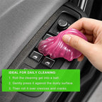 Car Cleaning Gels, Reusable Dashboard Dust Removal Slime Auto Detail Cleaner, Universal Cleaning Putty Air Vent Dusting Mud Fits for Vehicles Keyboards Laptops Keys (Pink)