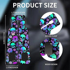 Car Seat Headrest Hook, Universal Leather Cute Hanger Holder Hook, Storage Organizer Interior Accessories for Purse Bags Handbag Purple Cute Skulls