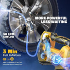 Cordless Tire Inflator Portable Air Compressor Tire Air Pump Compatible With Dewalt 20V Battery - 160PSI Auto Pump with Digital Pressure Gauge for Car Tires, Bicycle, Balloons (Tool Only)
