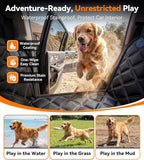 Dog Seat Cover for Backseat, [Ultimate Safe, Comfortable and Large Space] Waterproof 600D Heavy Duty Dog Car Hammock, Release Passenger Seats, Fits Sedan/SUV/Truck, Large Dog Friendly, L