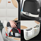 Car Seat Protector, 2Pack Seat Protector Protect Child Seats with Thickest Padding and Non-Slip Backing Mesh Pockets for Baby and Pet,Sedan SUV Truck (Beige Brown)
