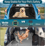 SUV Cargo Liner for Dogs, Water Resistant Dog Trunk Cover with Side Flap Protector 2 Large Pockets Pet Seat Cover for SUV Sedans Vans with Bumper Flap, Non-Slip, Large Universal Fit, Black