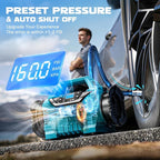3X Faster Tire Inflator/Deflator Compatible with Makita 18V Battery, 160 PSI Cordless Air Compressor Pump with 12V Car Adapter, LCD Digital Gauge for Car, Air Mattresses (Tool Only)
